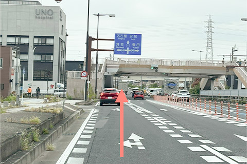 国道1号線(東側)岡崎方面